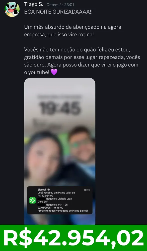 Resultado real de aluno Channels