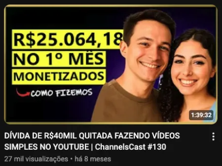 Resultado real de aluno Channels