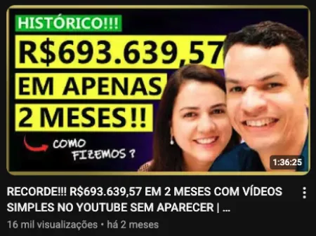 Resultado real de aluno Channels