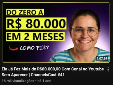Resultado real de aluno Channels
